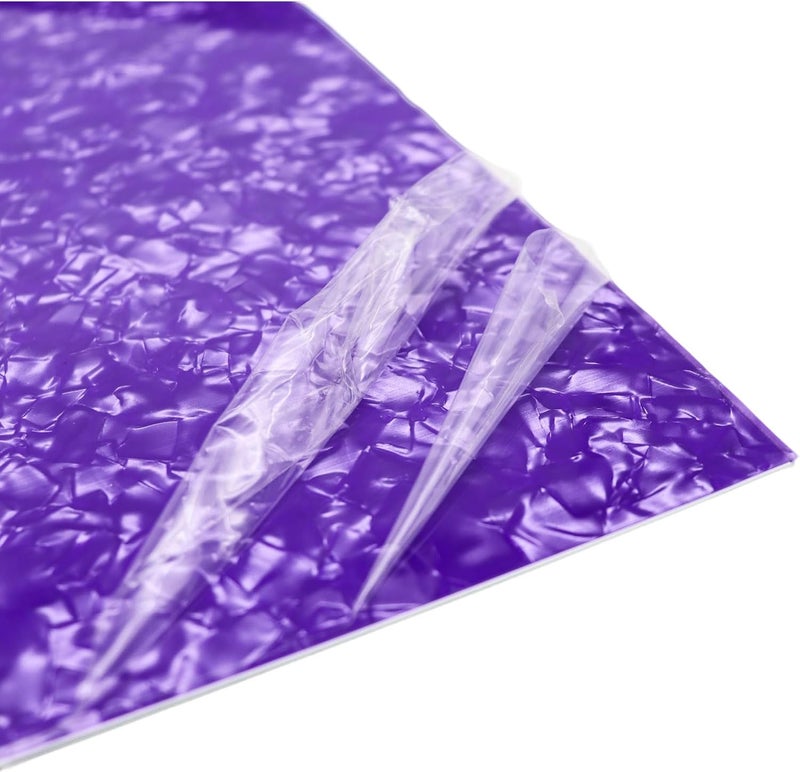 gonymask 3-Ply Guitar Pickguard 24x31DIY Material Blank Pick Guard Scratch Plate Sheet for Strat Tele Electric Guitar Jazz Precision Bass (Purple Pearl) - Image 3